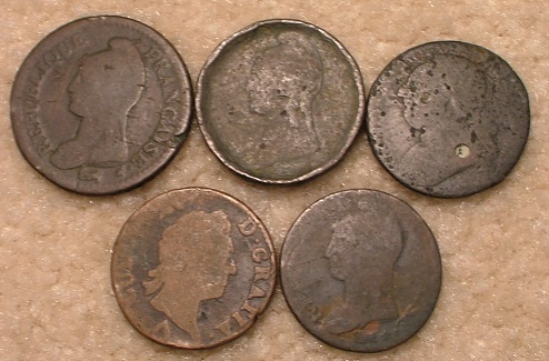5-Unknown-Old-Coins,-French,-British?