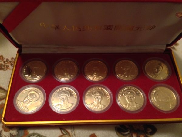 10-Marshals-Of-China-Comm.-Set-24k-Gold-Plated