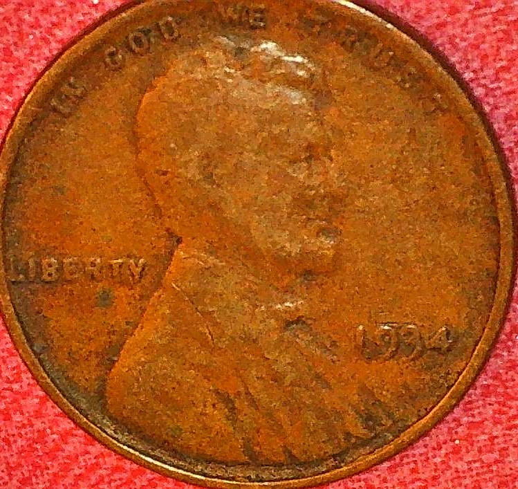 1934--Lincoln--Wheat--Cent