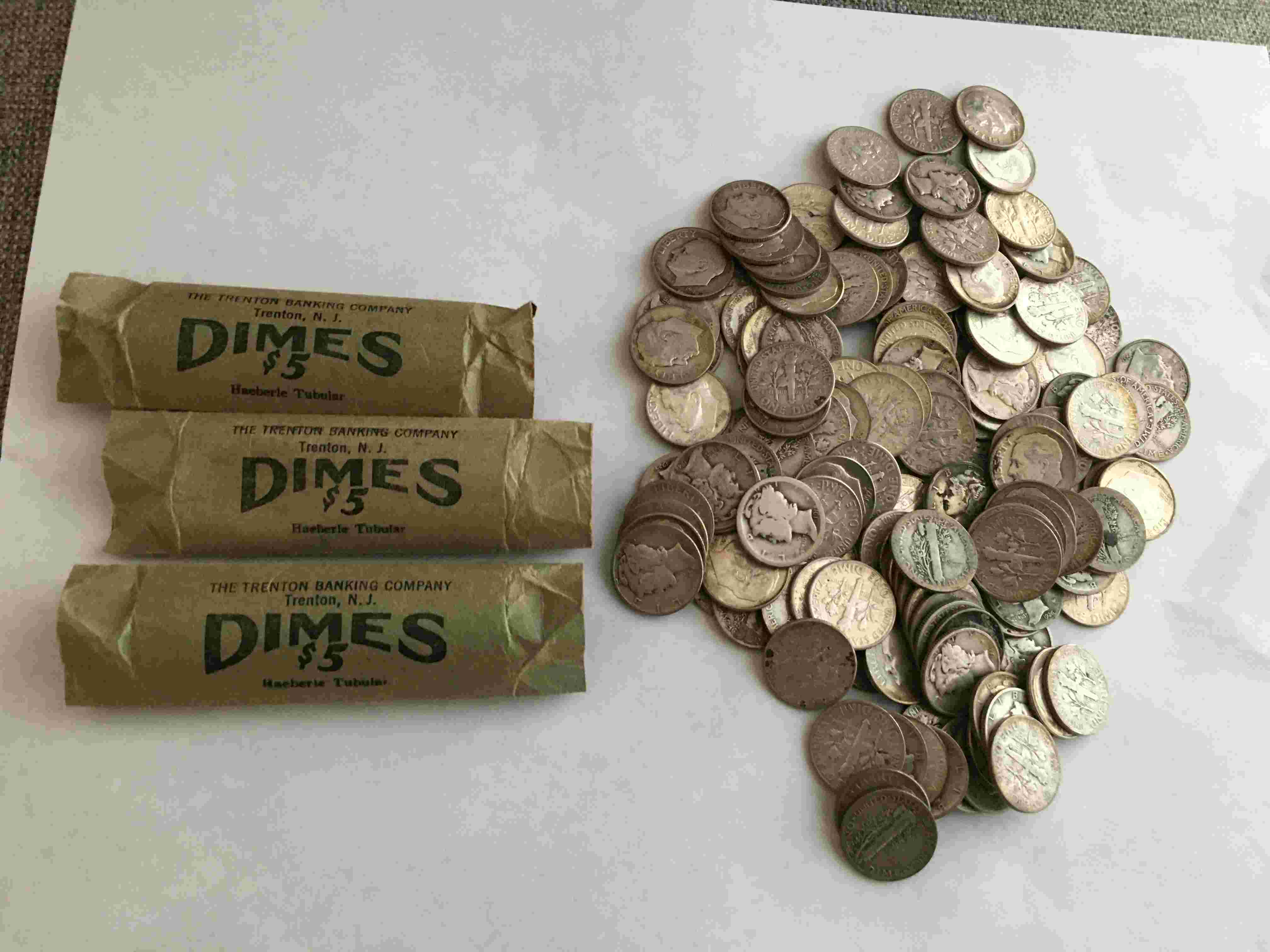 Found-Silver-Dime-Rolls-At-A-Local-Bank