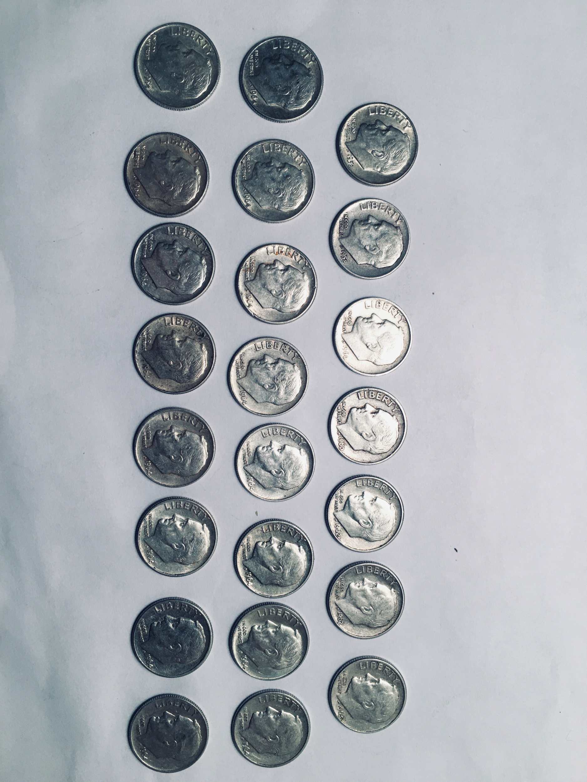 Silver-Roosevelt-Dime-Collection-Dump