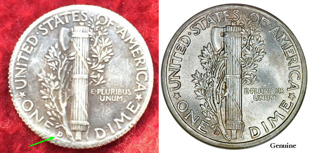 Counterfeit-1921-D-And-1916-D-Mercury-Dimes