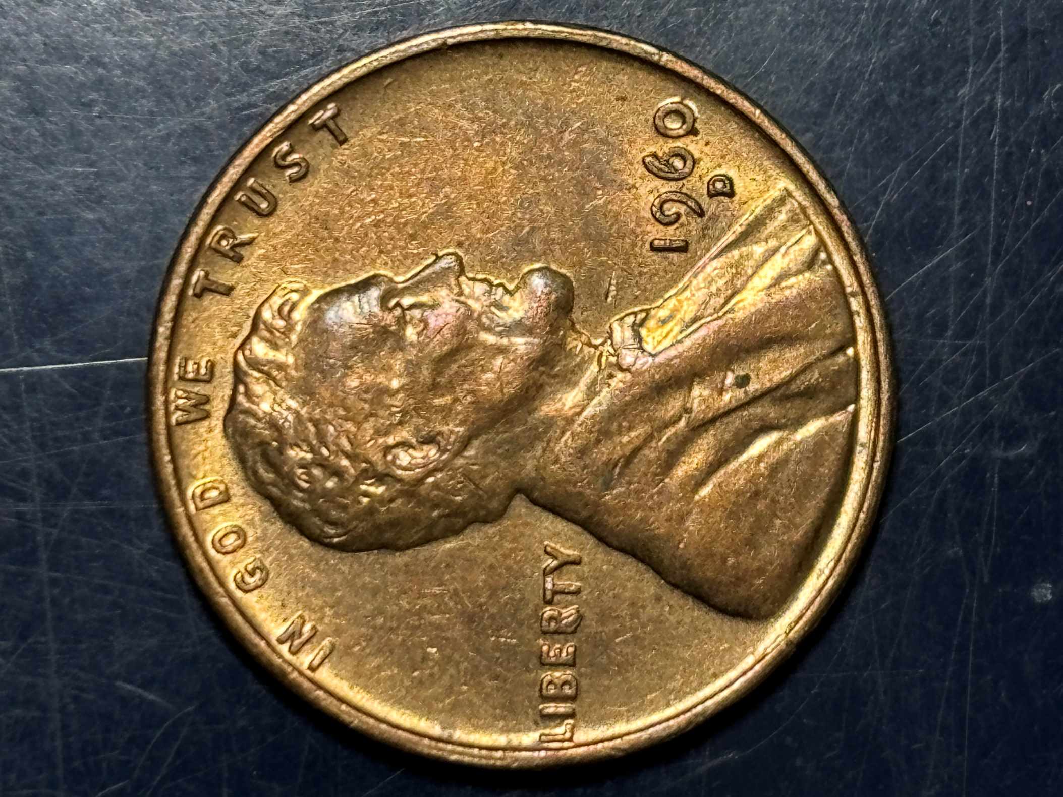 Multiple-Die-Chips-On-1960-D-Small-Date-Penny