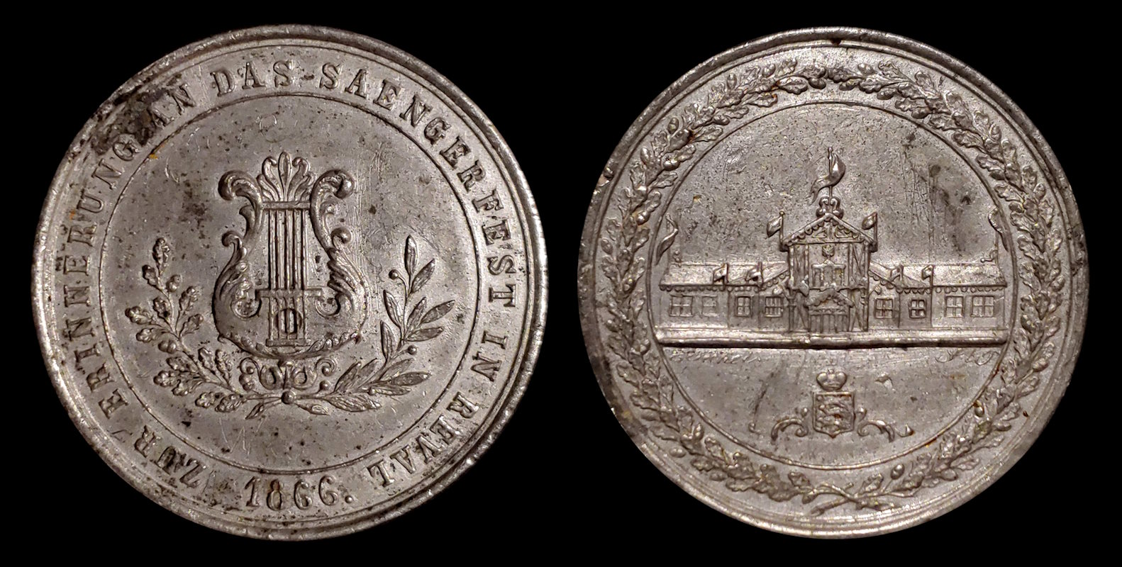 Tin-Lead-Alloy-Medal-From-Estonia