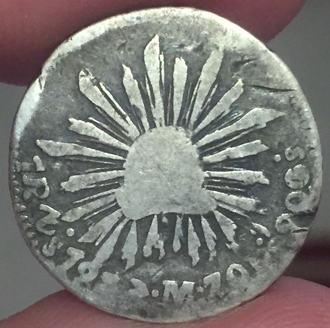 Unusual-Contemporary-Counterfeit-Mexico-Cap-&-Rays-1-Real