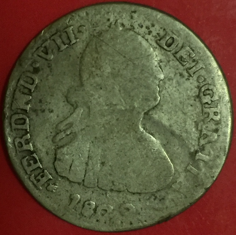 Another-Contemporary-Counterfeit-1-Real,-Colombia-1809-Nr-Fj
