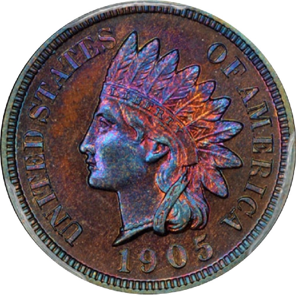 Toned-1905-Indian-Head-Cent