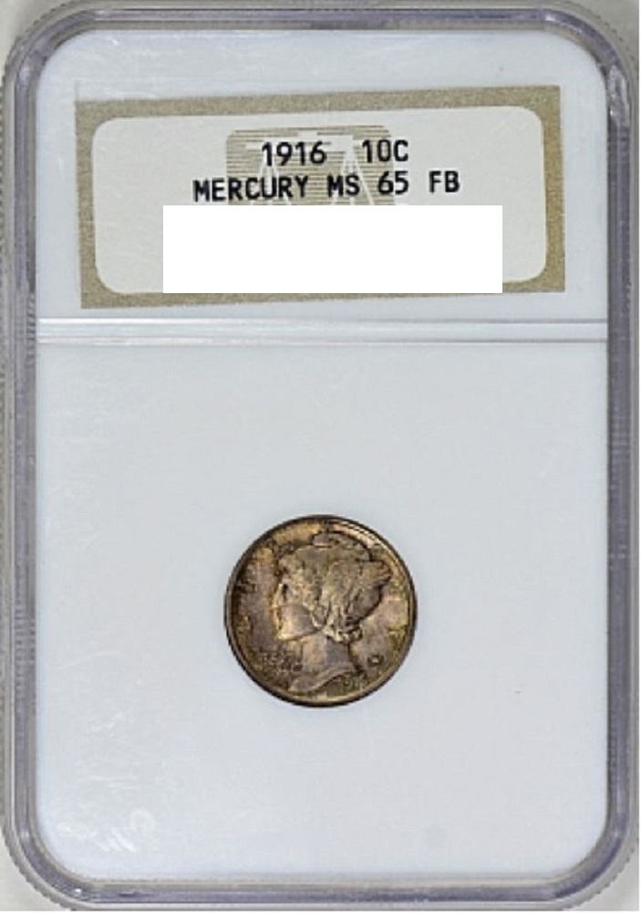1916-Toned-Mercury-Dime