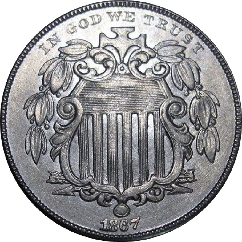 1867-Shield-Nickel-With-Rays