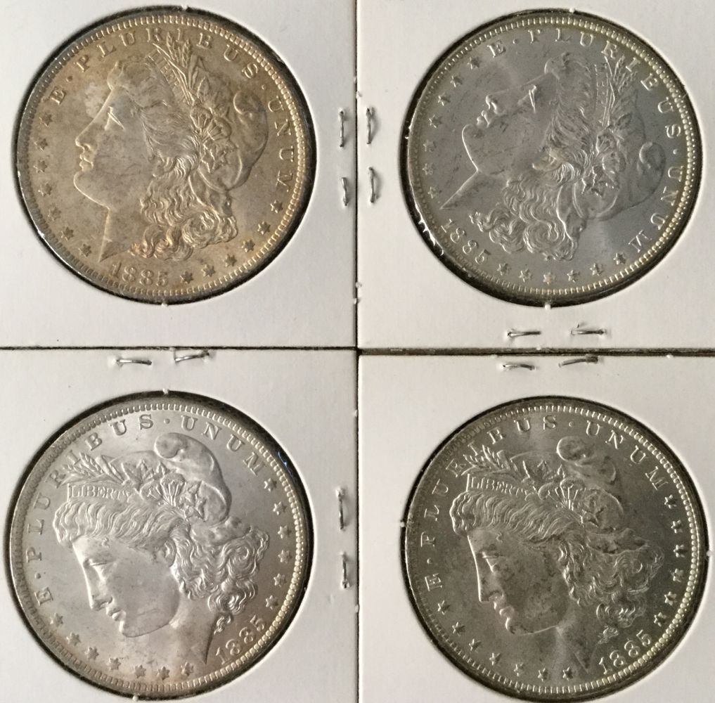 1885-O-Morgan-Silver-Dollar-Half-Roll---Last-4-Coins