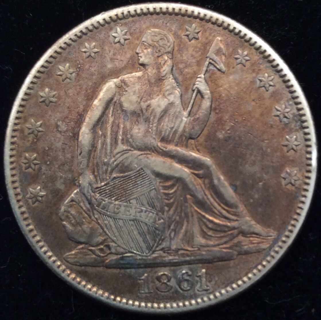 Common-Civil-War-Date-1861-Liberty-Seated-Half-Dollar