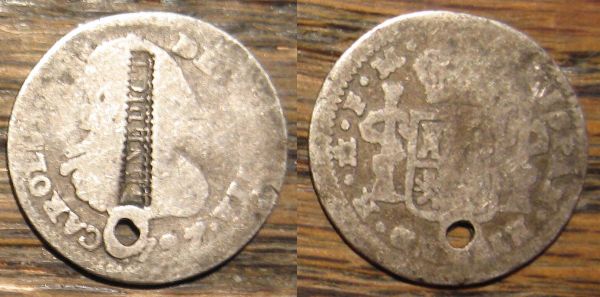 Benedict-Co9unterstamp-On-Mexico-1/2-Real