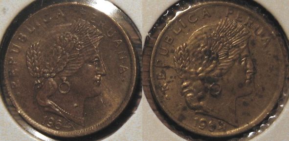 Peru-1964-5-Centavos-Date-Varieties