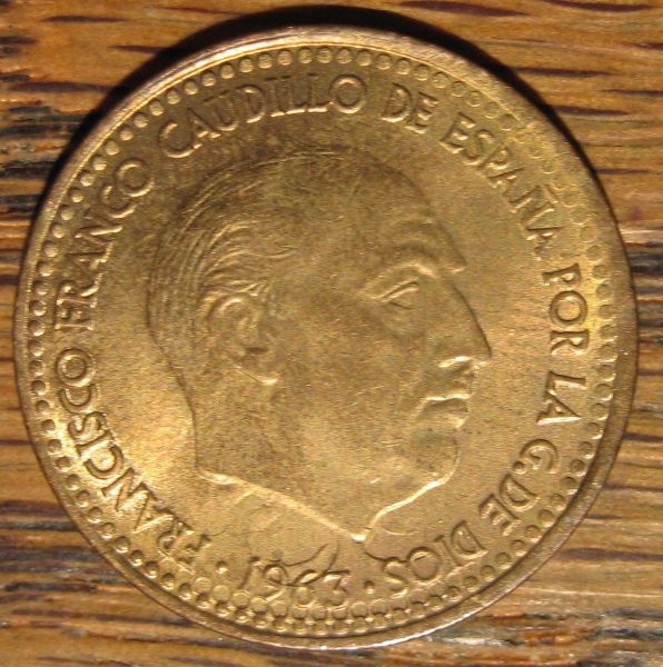 Spain-196365-1-Peseta-Clashed-Die