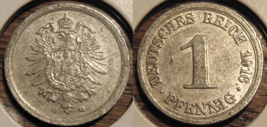 Germany-1916-1-Pfennig---No-Mintmark