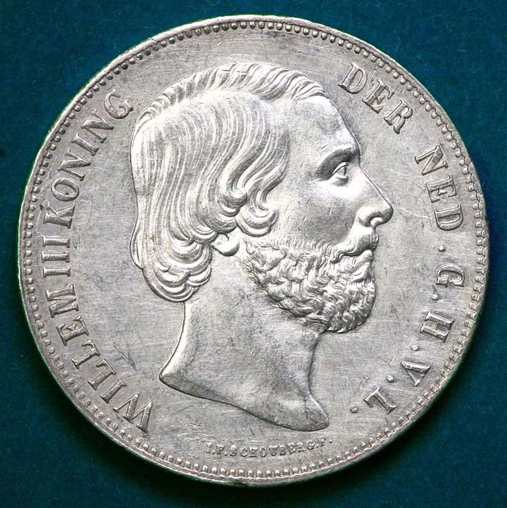 Netherlands-2-1/2-Gulden-1858---Genuine-?