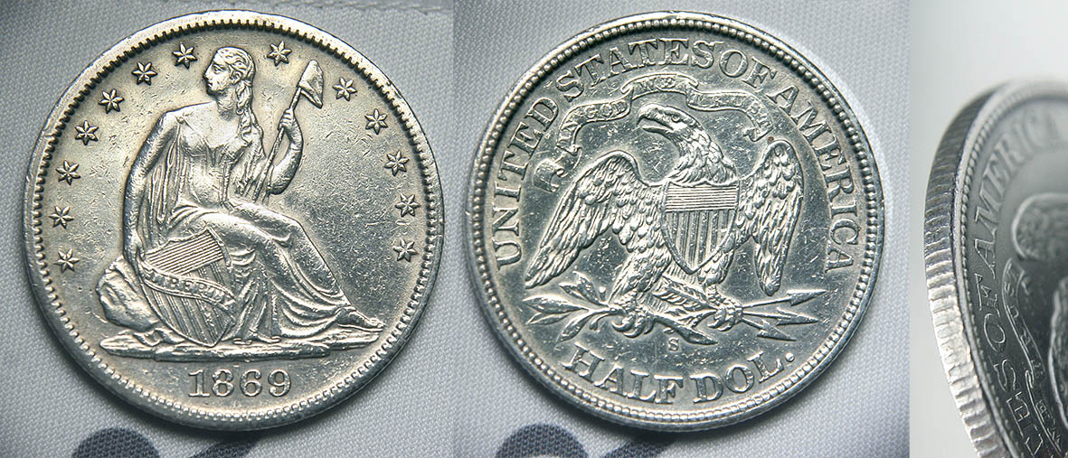 Seated-Liberty-Half-1869-S-With-Dodgy-Edge-Reeding-?