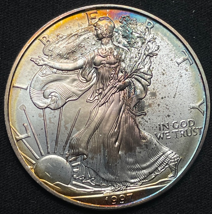 1997-Silver-Eagle-With-Splashes-Of-Color