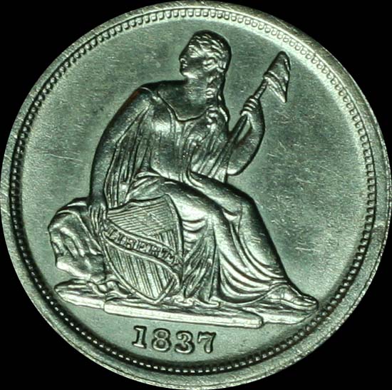 1837-Seated-Liberty-Dime,-Small-Date