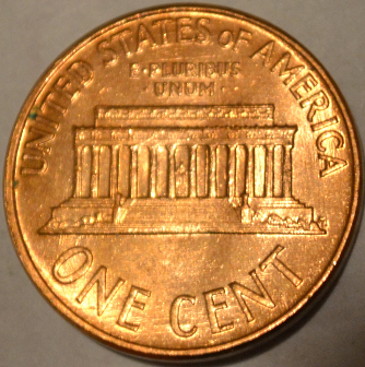 1960-D-Lincoln-Penny-Shiny,-Dark-Spot