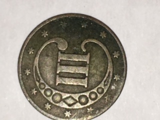 1853-Three-Cent-Coin-For-Grading