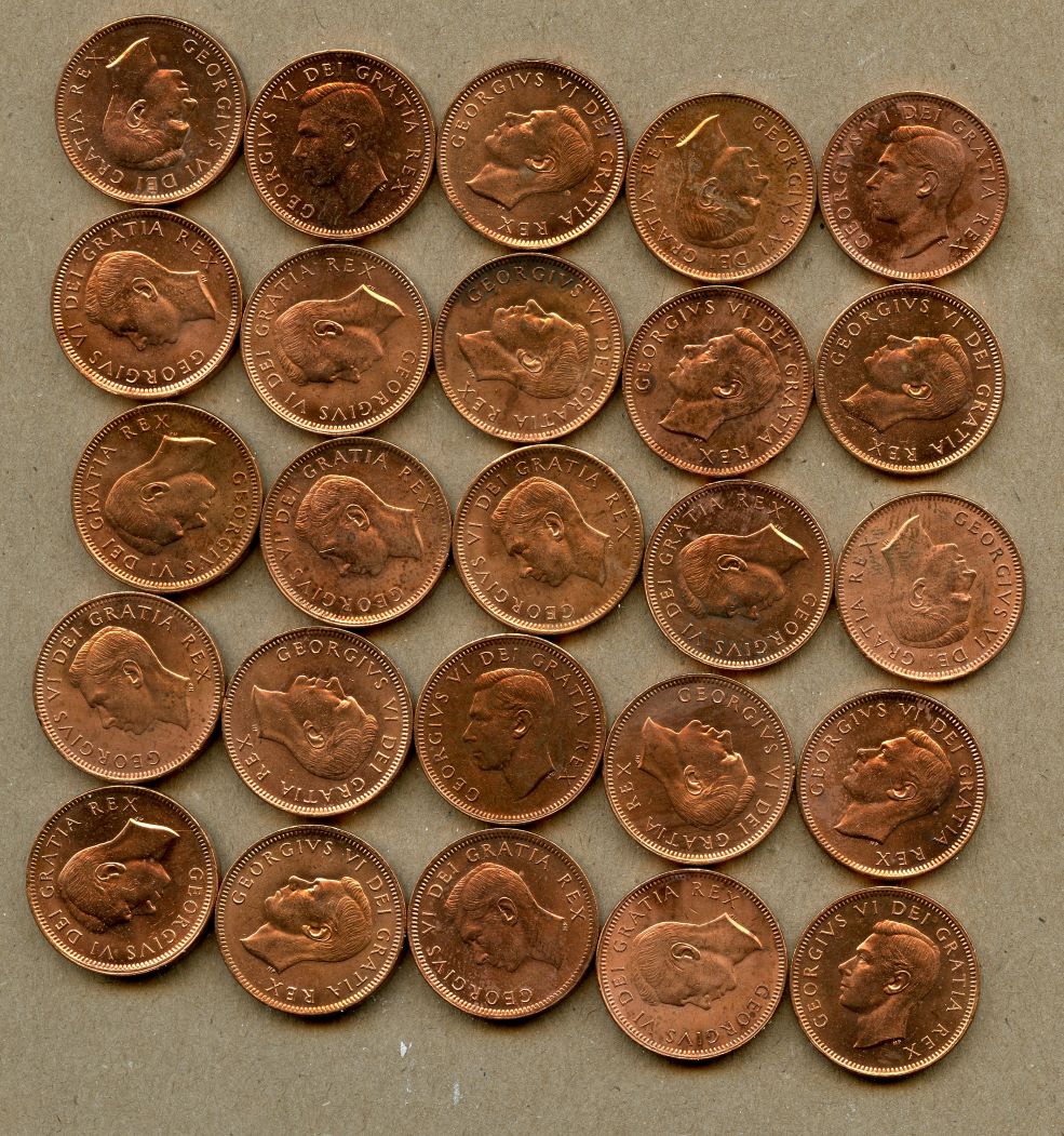 Here-Is-An--Original-Unsearched-Roll-Of-Uncirculated-1949-Canada-Cents!