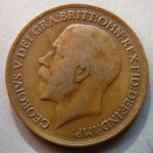 1919-George-V-One-Penny-Die-Clash-Or-Ghosting