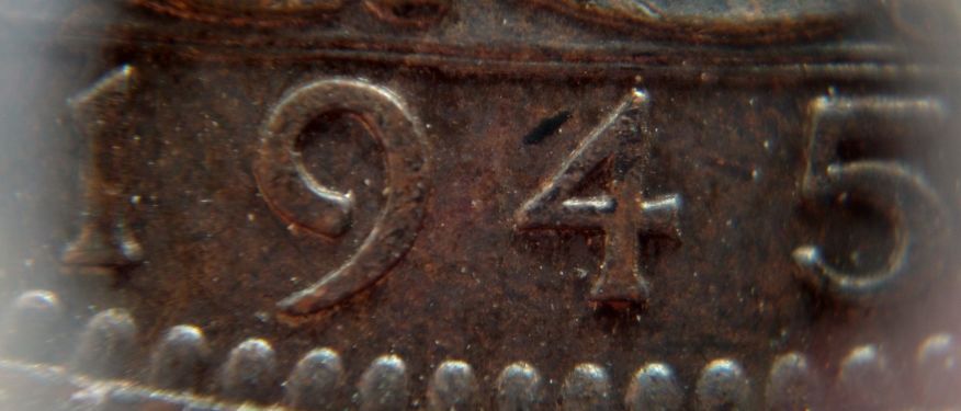 1945-One-Penny-Toned-?