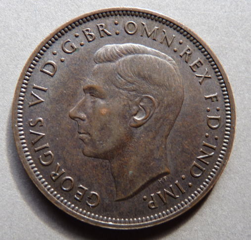 1945-One-Penny-Toned-?