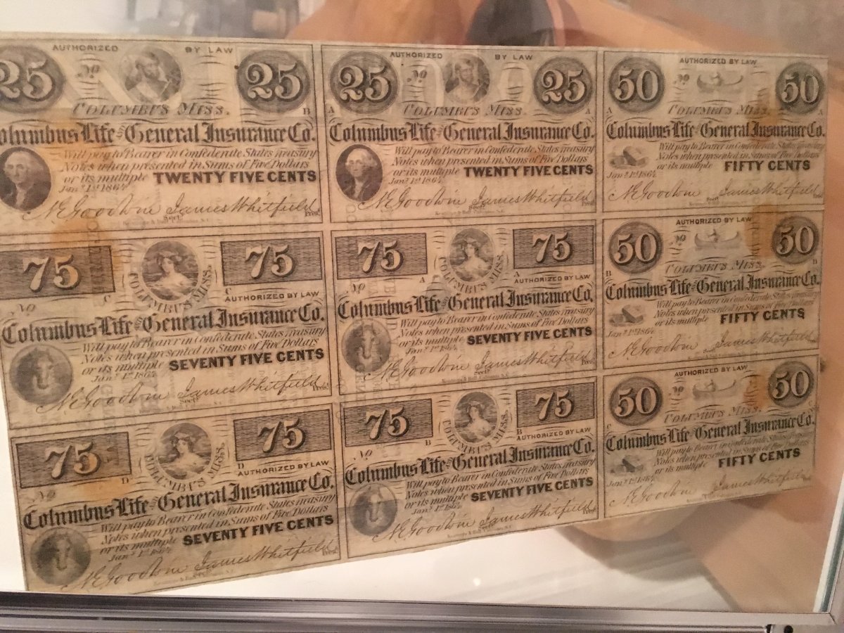 Uncut-Confederate-Notes-Printed-On-Back-Of-Bank-Drafts-Page.