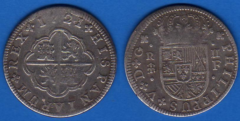 Spain-1721-Two-Reales---Weight-?
