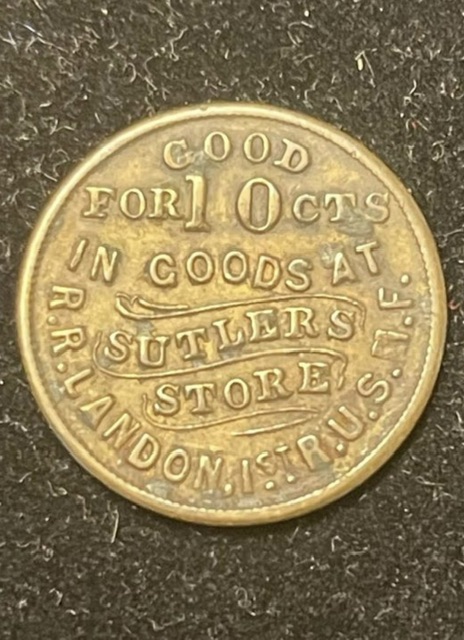 R.-R.-Landon-Sutler-Token,-1st-Regiment-US-Mounted-Forces
