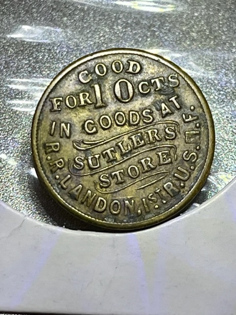 R.-R.-Landon-Sutler-Token,-1st-Regiment-US-Mounted-Forces