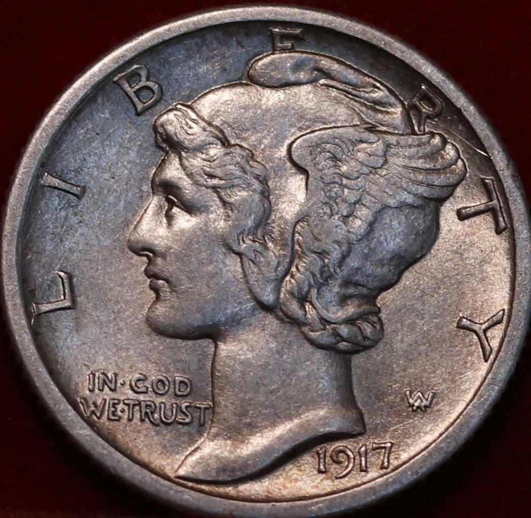 1917-D-And-1927-S-Dimes---Solid-AU-53-Problem-Free?