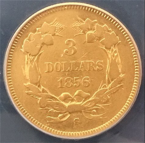1856-S-$3-Gold-X2,-1836-$5-Classic-Gold