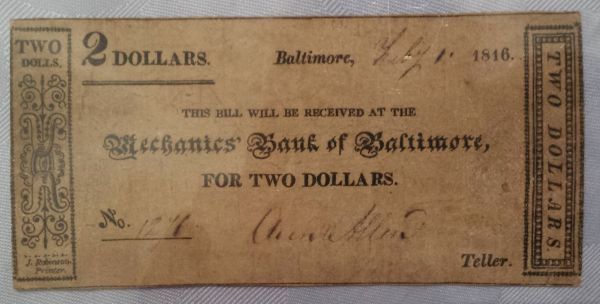 1816-Mechanics-Bank-Of-Baltimore