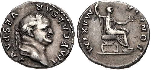 Scarce-Denarius-Of-Vespasian