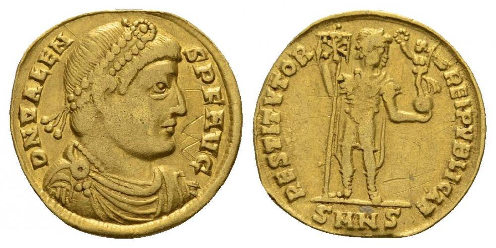 Gold-Solidus-Of-Valens-Nicomedia-Mint