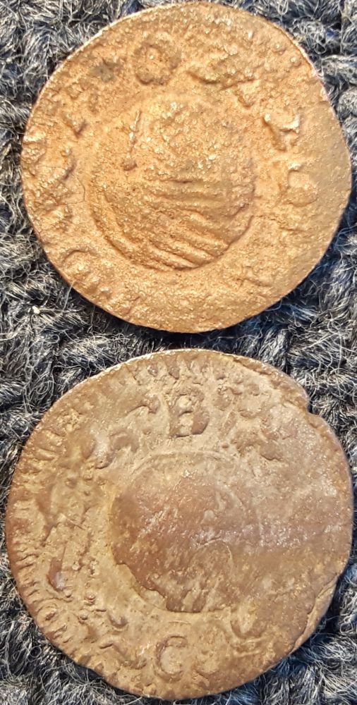 Unidentified-Possibly-European-Coins-With-A-Globe-Like-Thing
