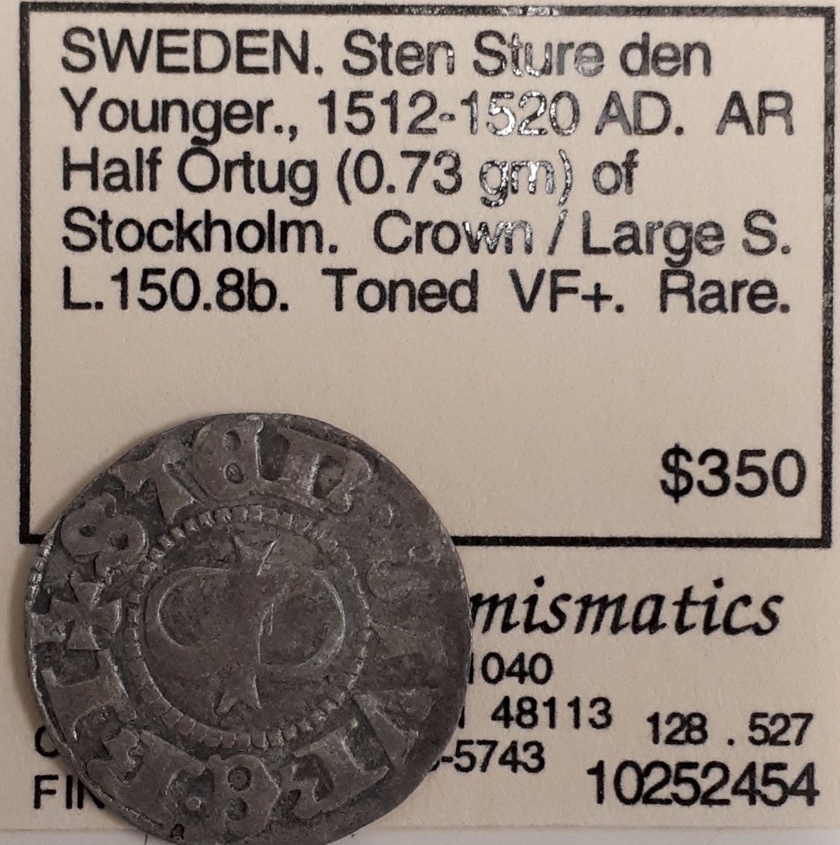 Fair-Price-For-A-Sweden-1/2-Ortug-Sten-Sture-The-Younger-1512-1520?