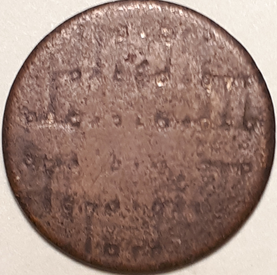 Unknown-Coin-With-Crown-And-Leaf-Images,-If-It-Is-Even-A-Coin.-Id:-Likely-19th-Century-Button