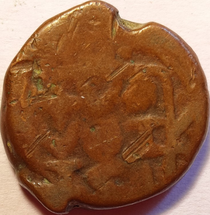 Unknown-India-Copper-AH-1259---Identified:-Iran,-K#b30,-Lenjeh-Mint