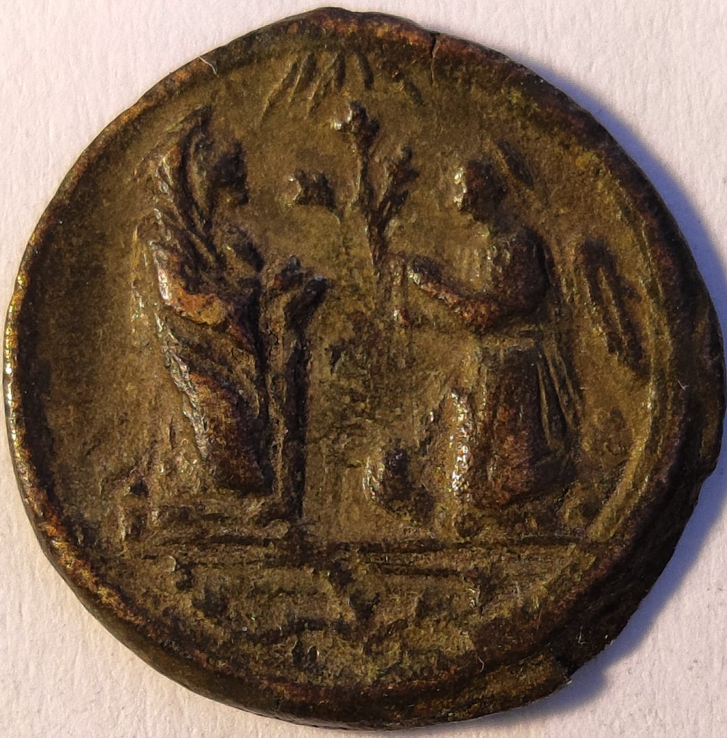 Unknown-Medal-With-Roma-On-It.-Looks-Ancient-But-Probably-Isn't-Id:-Annunciation-Religious-Token