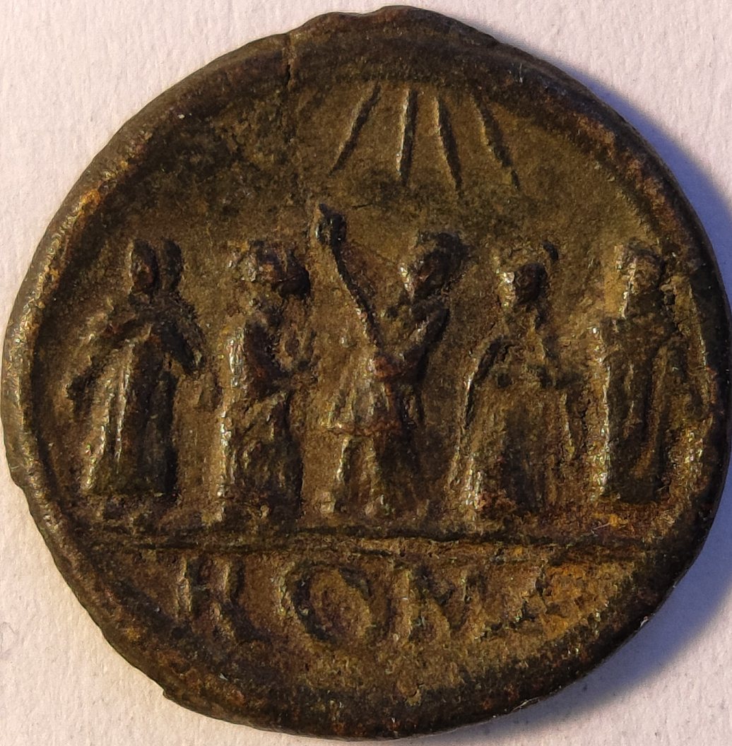 Unknown-Medal-With-Roma-On-It.-Looks-Ancient-But-Probably-Isn't-Id:-Annunciation-Religious-Token