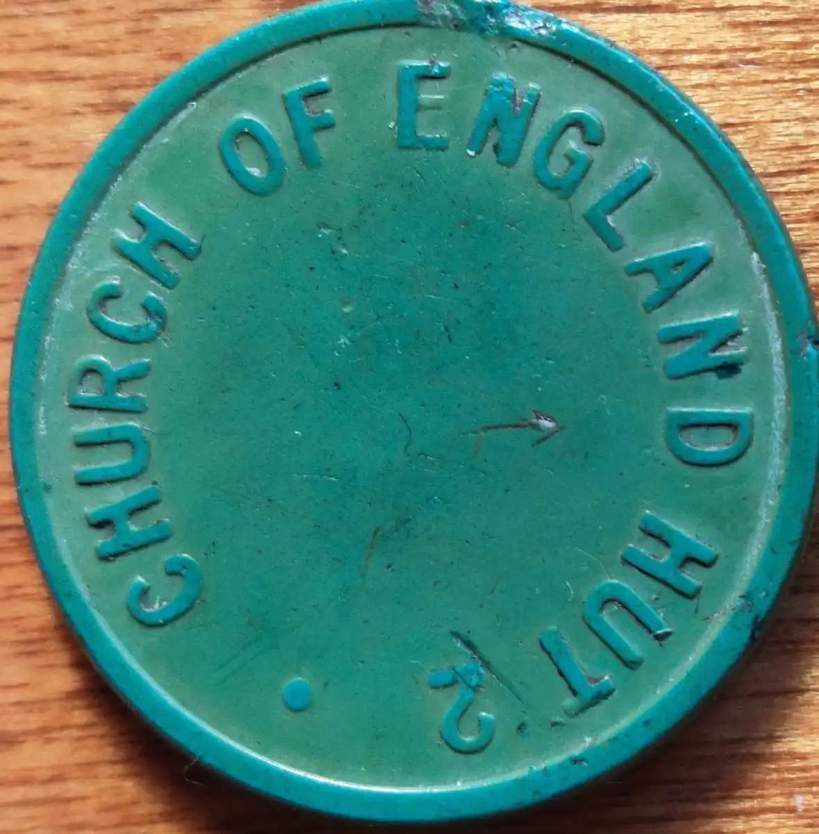 Church-Of-England-Hut-2-Green-Plastic-1-Penny-Token