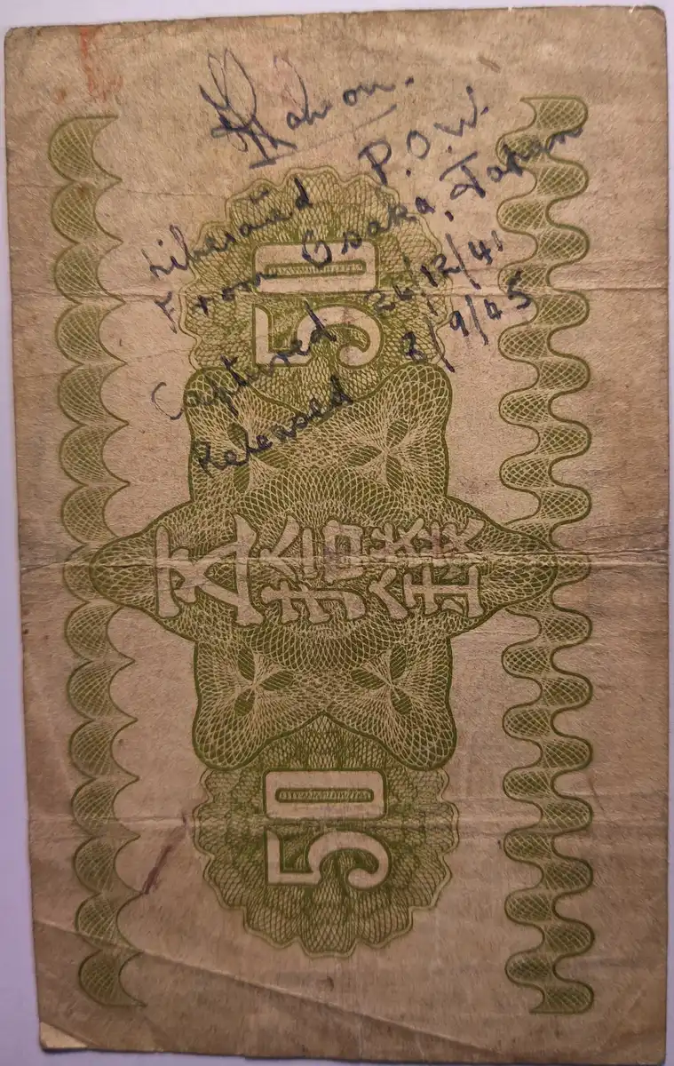 A.-Johnson,-A-British-Pow,-Identified-On-A-Japan-50-Sen-Banknote,-Who-Survived-The-Ordeal.