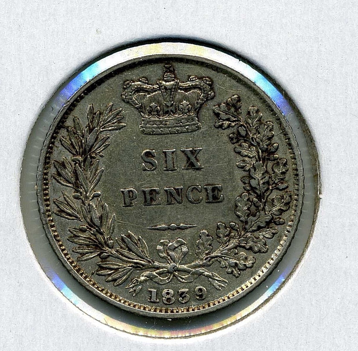 1839-GB-6-Pence-With-Interesting-Date