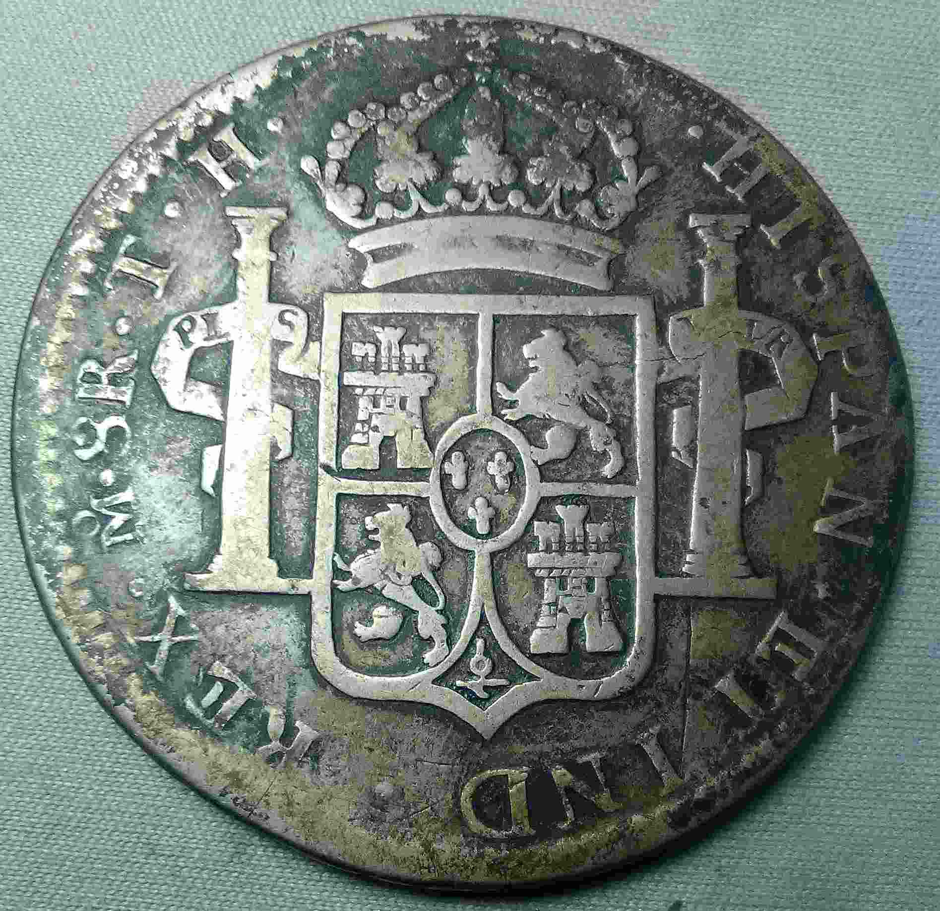 1818-Mexico-8-Reales.-Puzzled-By-Assayers-Initials.