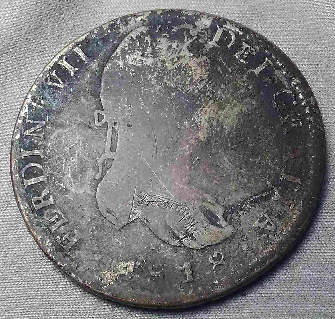 1818-Mexico-8-Reales.-Puzzled-By-Assayers-Initials.