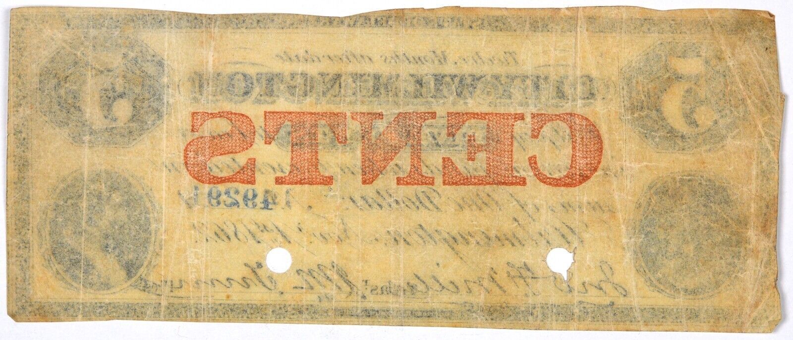 City-Of-Wilmington,-De-1862-5-C-Banknote-Inquiry